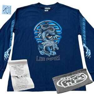 Lee Pipes Dragon Long-Sleeve T-Shirt Kids Sz L